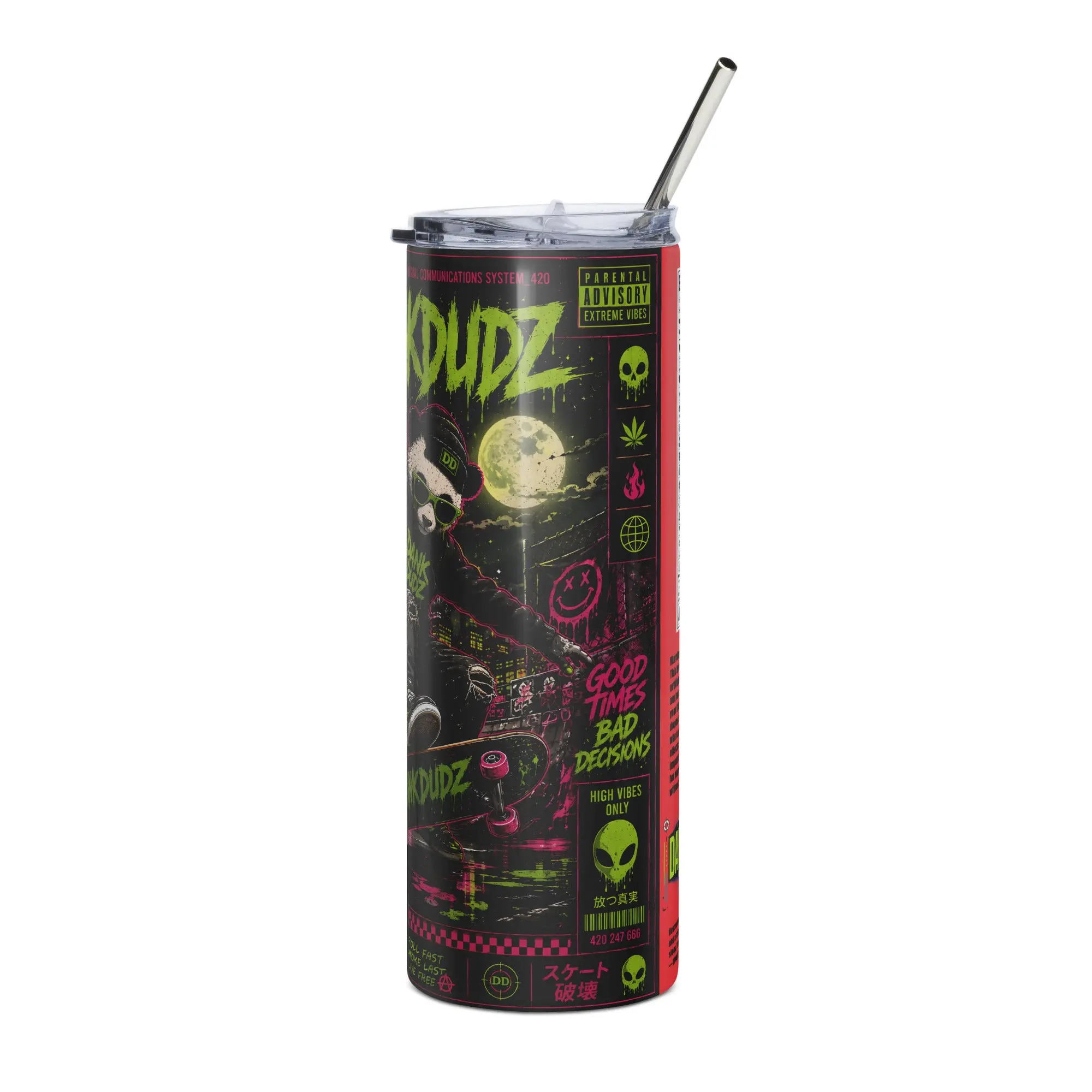 dankdudz good times bad decisions Stainless steel tumbler
