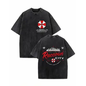 100 Cotton Casual Style T-Shirt Umbrella Corporation Raccoon City Design Summer Wear Gift For Fans # Resident Evil