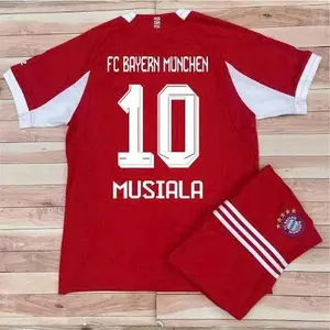 Unisex Soccer Bayern Munich Team Kane #10 Champions League Playoffs 2026 Home On Field Jersey -  Fans Version Red Football Jersey