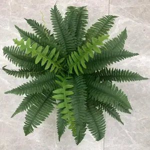 1pcs Extra Large Artificial Boston Fern | Plastic Greenery for Home, Office, Garden Porch Farmhouse Decor - Suitable for Weddings, Anniversaries, Parties, Holidays