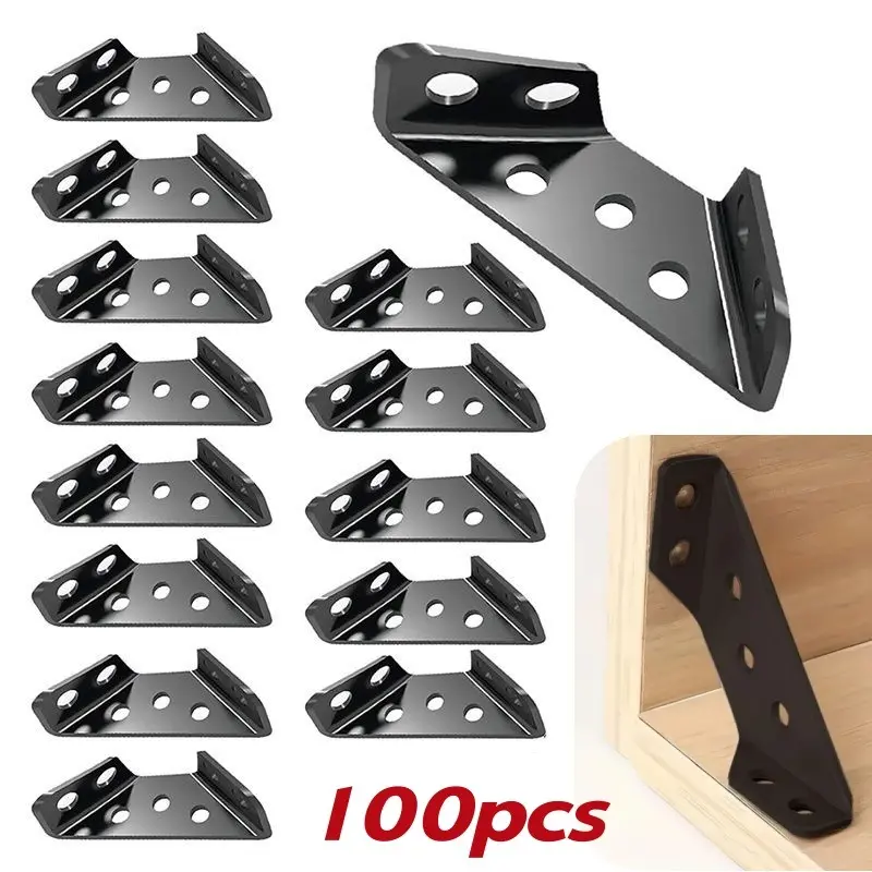 100pcs of Angle code 90 degree right Angle multi-functional fixed brackets, Metal Bracket, Corner Bracket, furniture connectors,  for cabinet laminate