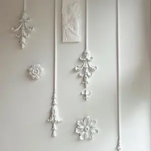 Flower Pattern Wall Trim, 1 Count European Style Wall Decorative Moldings, Wall Decorative Material Line for Home Living Room Bedroom