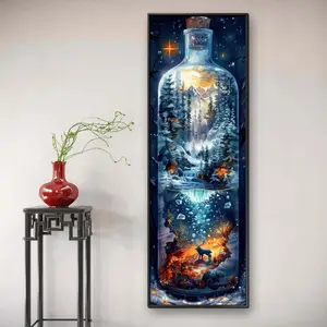Starry Night Bottle World DIY Diamond Arts Colorful Painting Kit without Frame, DIY 5D Diamond Arts Colorful Painting Kit, Wall Art Decor for Home, Diamond Painting Kits