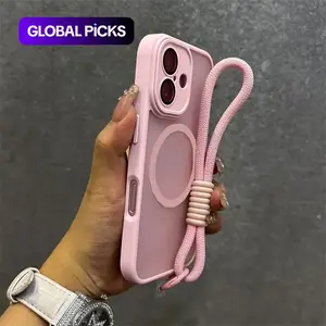 Magnetic Wrist Strap Phone Case for iPhone 14/15 Series, Durable Protection Cover for iPhone Models Including Pro & Plus Versions