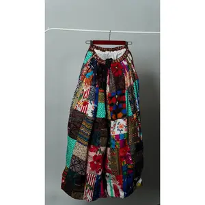 Upcycled Patchwork Maxi Skirt