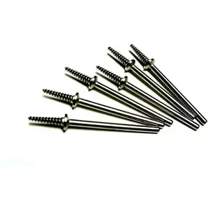 Mini Tapered Threaded Mandrel Screw Thread Head Arbor 3/32" 6pcs Made in Germany