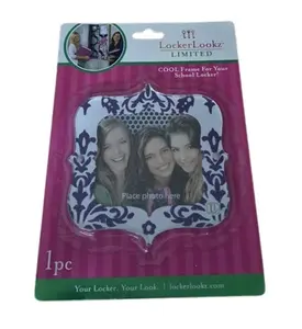 LockerLookz Limited Metallic Damask Design Magnetic Mirror for School Lockers Glam Finish Easy Install & Remove 4.5 x 4.5 Inches