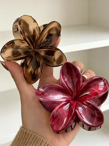 Elegant Leopard Print Hair Clip Set, 2 Pcs Floral Design Cute Hair Clips, Perfect for Beach Vacations, Parties, and Daily Use
