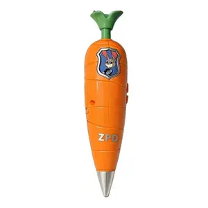 Animal City 2 Carrot Audio Recording Pen Kids Style, 60s Portable Compact Mini Recorder, Two-In-One Ballpoint Pen Stationery, Children Birthday Gift
