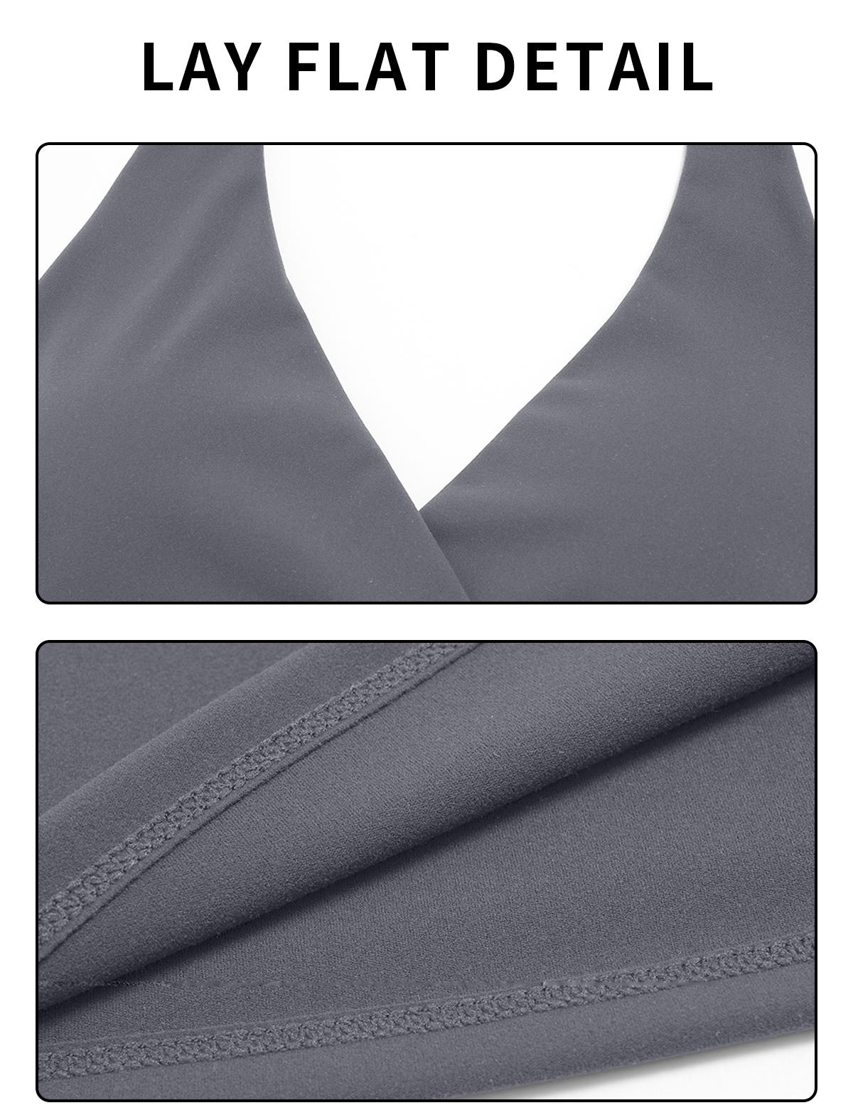 MFVIM Women’s V-Neck Halter Long Yoga Set — Back-Enhancing Waist-Defining Tank Top & High-Waisted Butt-Lifting Sports Shorts, Two-Piece Set,back to school,back to school haul