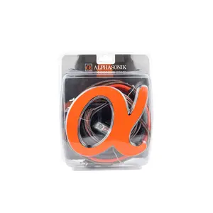 Alphasonik HK8 Premium 8-Gauge Complete Car Amplifier Installation Kit Power, Ground, Remote, Speaker Wire, Twisted RCA Interconnect, in Line Mini ANL Fuse Holder, 80Amp ANL Fuse - Amp Install Kit…