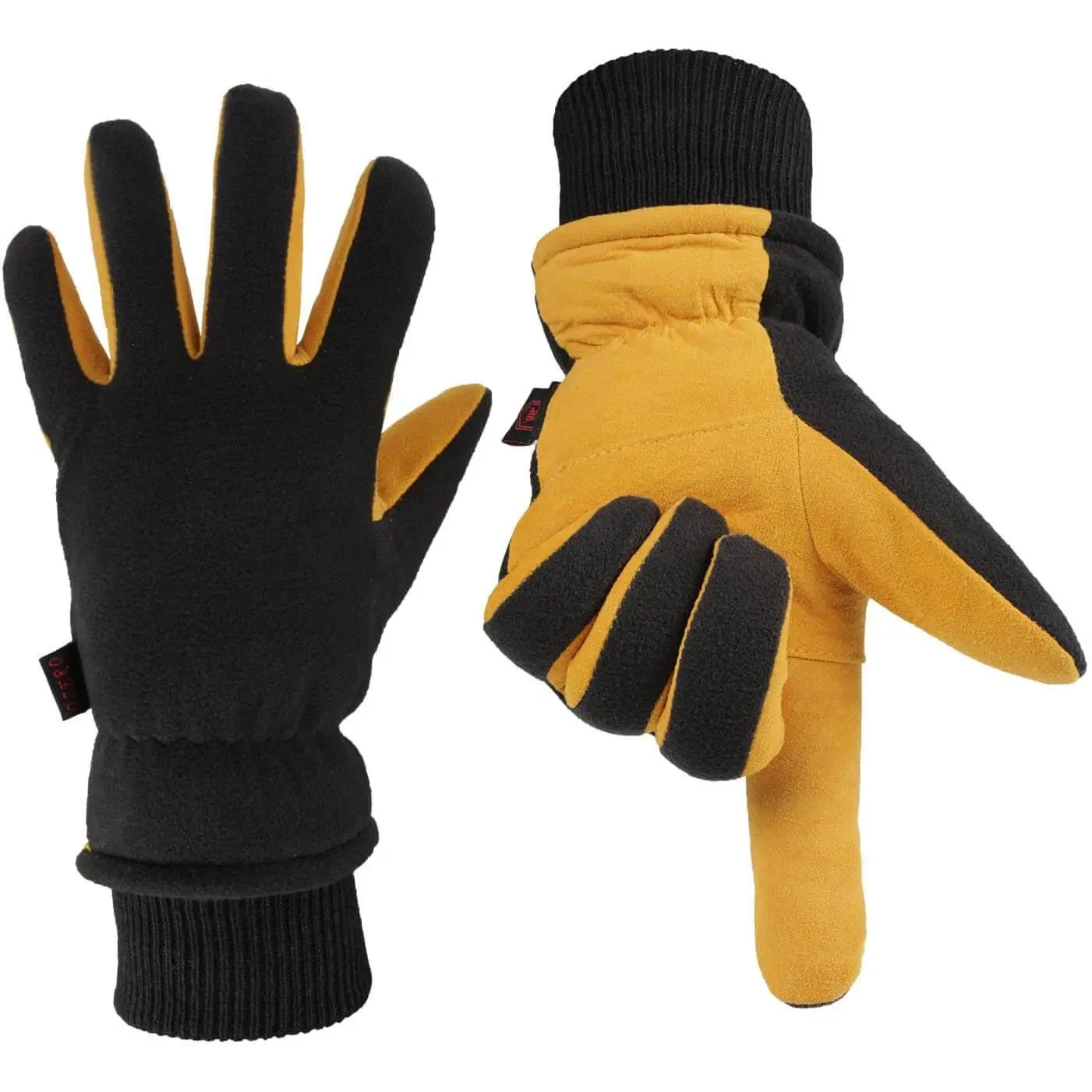 Men & Women Winter Gloves -30?F Deerskin Leather Water-resistant Windproof Cold Weather Glove for Driving Hiking