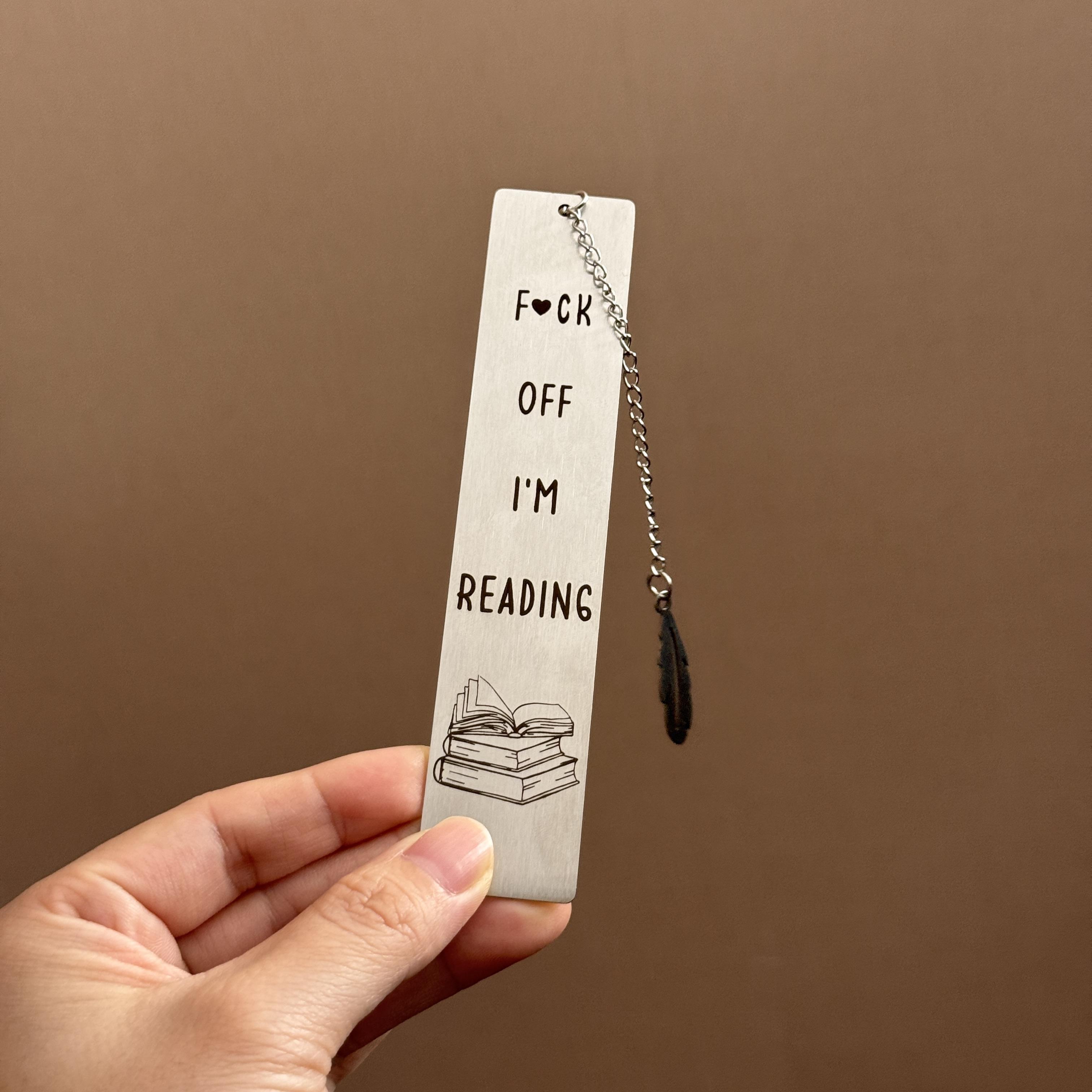 Letter Stainless Steel Bookmark Funny Gift for Book Lovers, Book Accessory for Home, Office and School