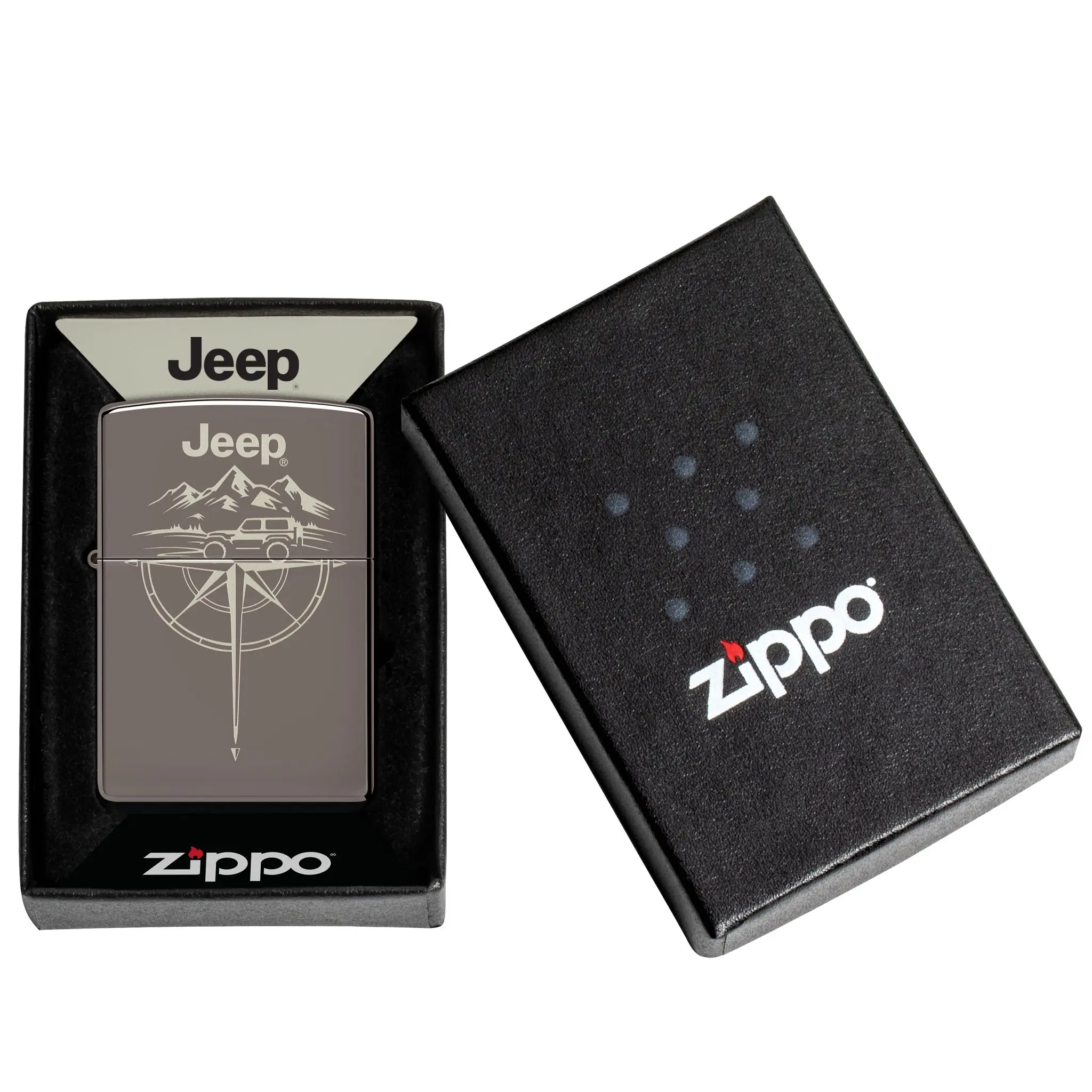 Zippo Pocket Lighter - Jeep, Dodge, Ram, Ford- Made in USA- Unfilled (fuel sold separately)