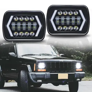 5x7 LED Headlight 85W 7x6 LED Headlights for Jeep Wrangler YJ Cherokee XJ Truck IP67 Waterproof Multifunctional Design Plug & Play High Quality ABS Housing fathersdaygift
