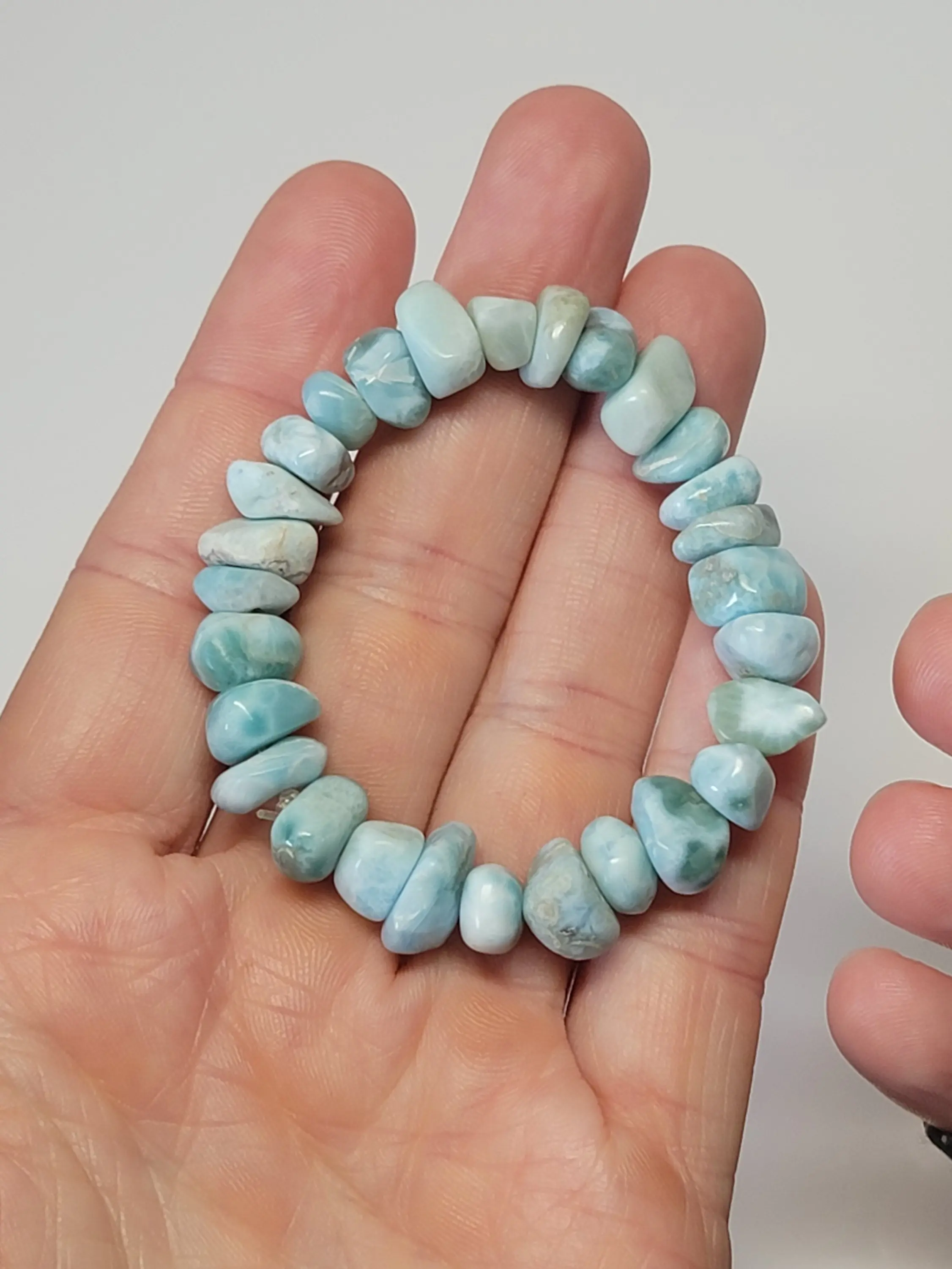 Blue Larimar Chip Bracelet