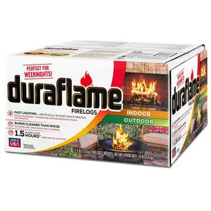Duraflame 2.5lb Indoor Outdoor Fireplace Fire Pit Firelog 1.5 Hr Burn Time, 6 Pk