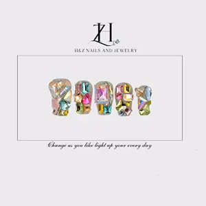 Cute Faries [A01] H&Z 10Pcs Luxury Press On Handmade Nai Art/Sets Free tools