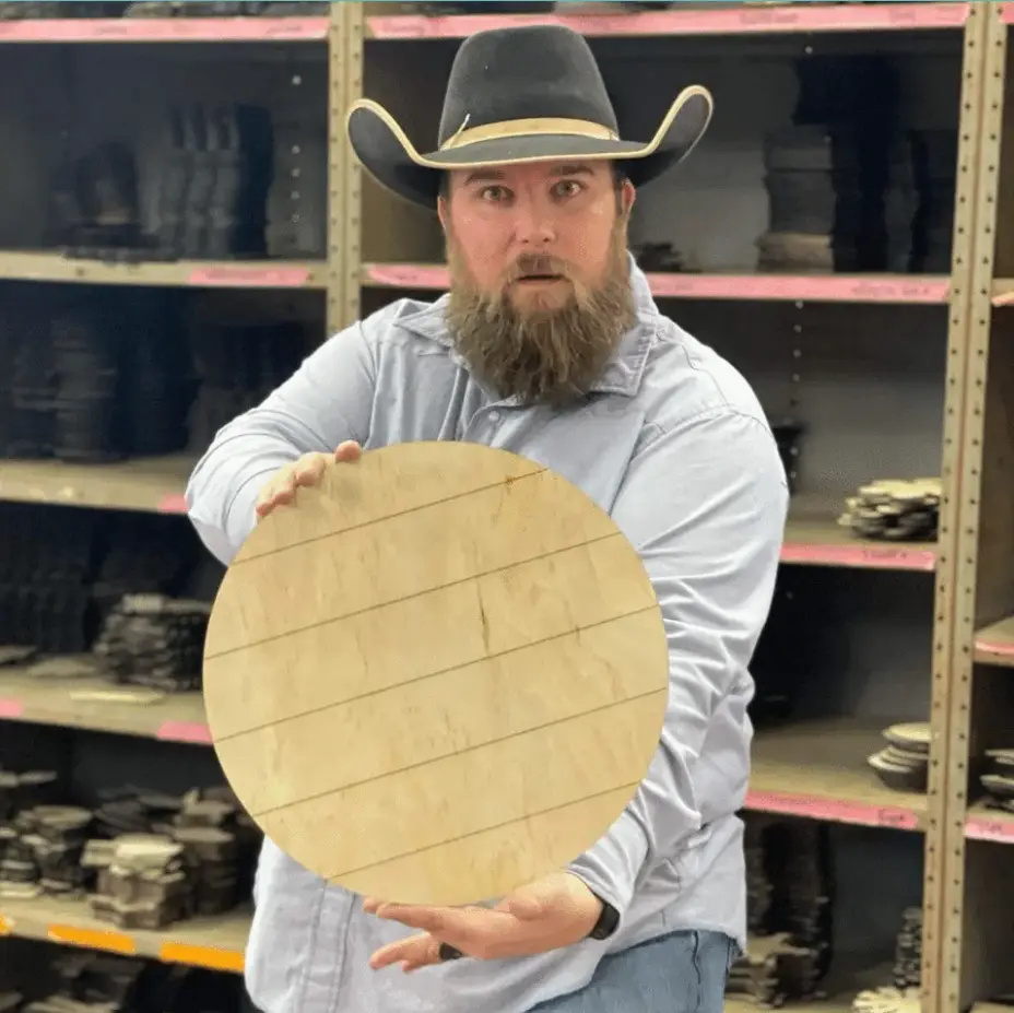 10 pack 15” Shiplap Circles Door Hanger Blanks For Paint Party