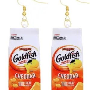 Goldfish Earrings, Food Earrings, Snack Earrings, Silly Earrings, Novelty Earrings. Funny Earrings