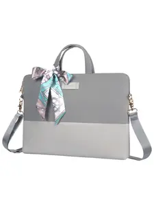 Women's 15.6 Inch Business Chic Briefcase, Lightweight Nylon Laptop Bag with Air Cushion, Portable Shoulder Crossbody Tote