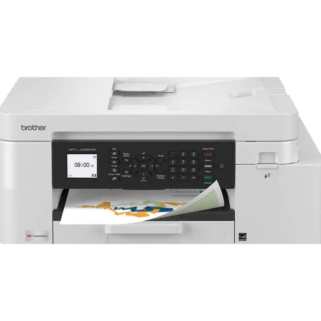 Brother INKvestment 4355 Wireless Color Inkjet All-in-One Printer with 1.8” Color Display and Manual Feed Slot | Includes Refresh Subscription Trial(1) (MFC-J4355DW)