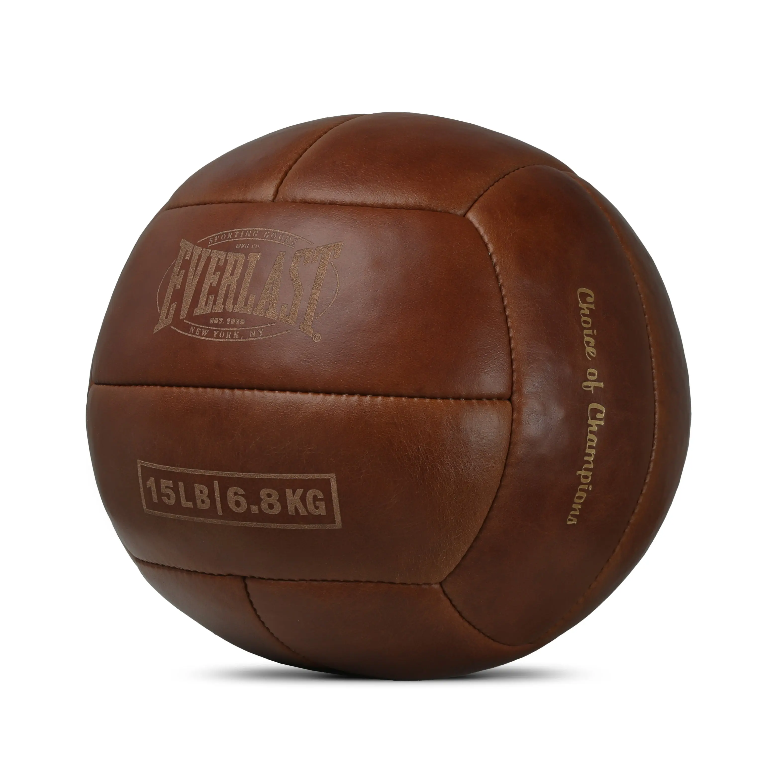 1910 Pro Premium Leather Medicine Ball - Gym Accessories, Functional Fitness Equipment, Workout Fitness Equipment for Core Conditioning, Explosive Power Development (Ideal for Combat Athletes)