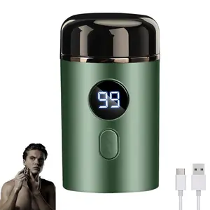 Portable Men's Electric Shaver, Cordless Waterproof Shaver, Rotating 3-Blade Head, 3D Floating Design, LED Display, Ipx7 Waterproof, Wireless Mini Trimmer Gift