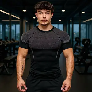 Men Shark Graphic Compression T-Shirt Quick Dry Gym Fitness Athletic Tee