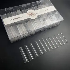 SOFT GEL 3XL COFFIN No C 420 pc Nail Tips