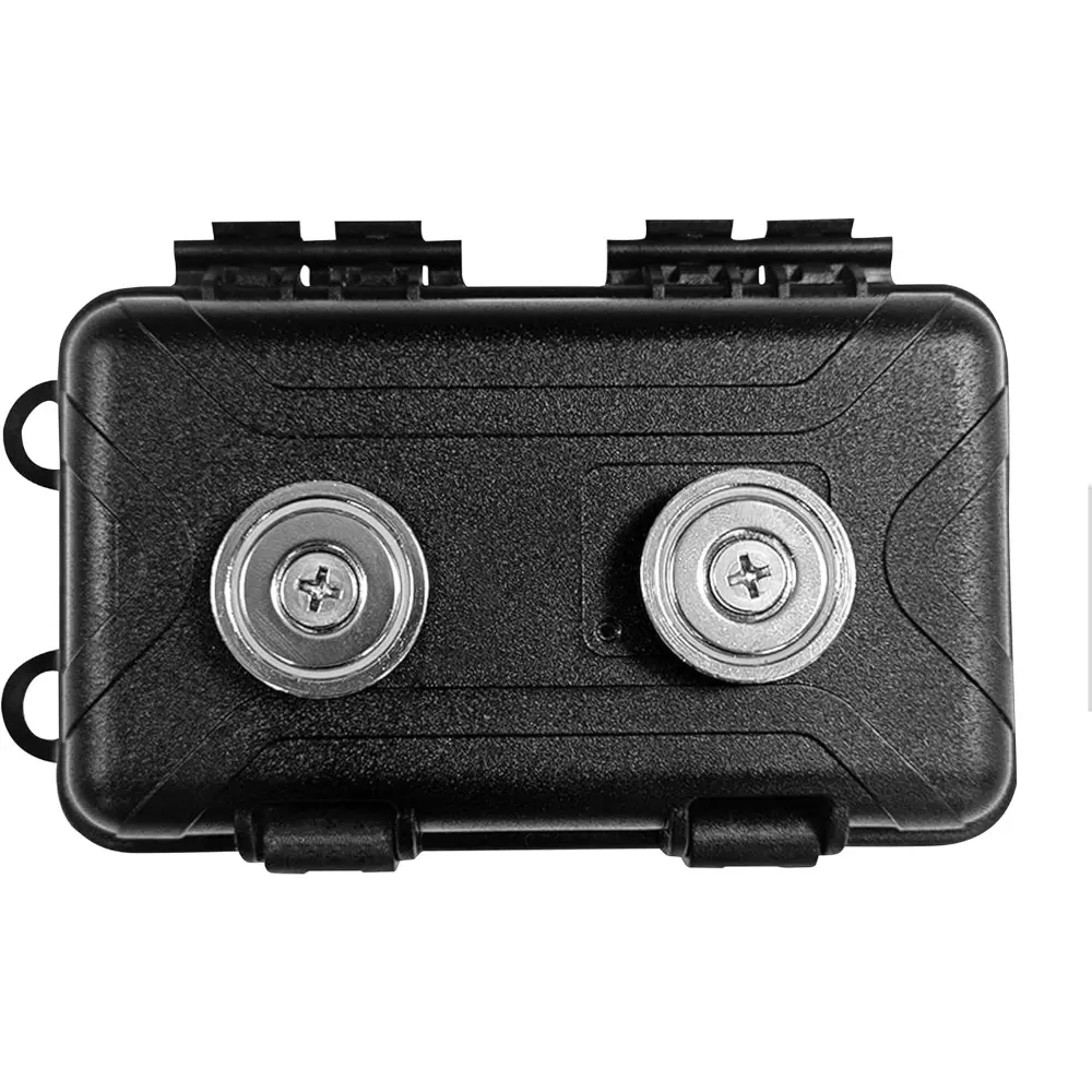 Magnetic Key Holder Under Car, Waterproof Magnetic Key Box, Hide a Key Outside with 2 Strong Magnets, Key Hider For Outdoor Travel, Magnetic Key Lock Box Under Car, Never Coming Off