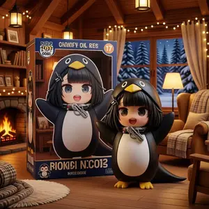 Adorable Penguin Suit Girl Figure - Kawaii Desk Decor Collectible the new toy