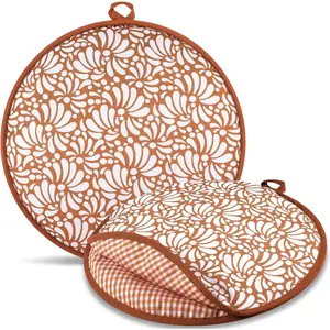 2 Pcs Tortilla Warmer Pouch for Family Meals Microwavable Insulated Cloth with Mexican Pattern Keeps Tortillas Tacos Warm for Taco Night Daily Home Cooking