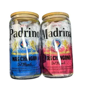 Padrino Glass Cup Gift Set - Special Soy El Padrino & Madrina Mas Changona Del Mundo Cerveza Modelo Especial Hecho en Mexico