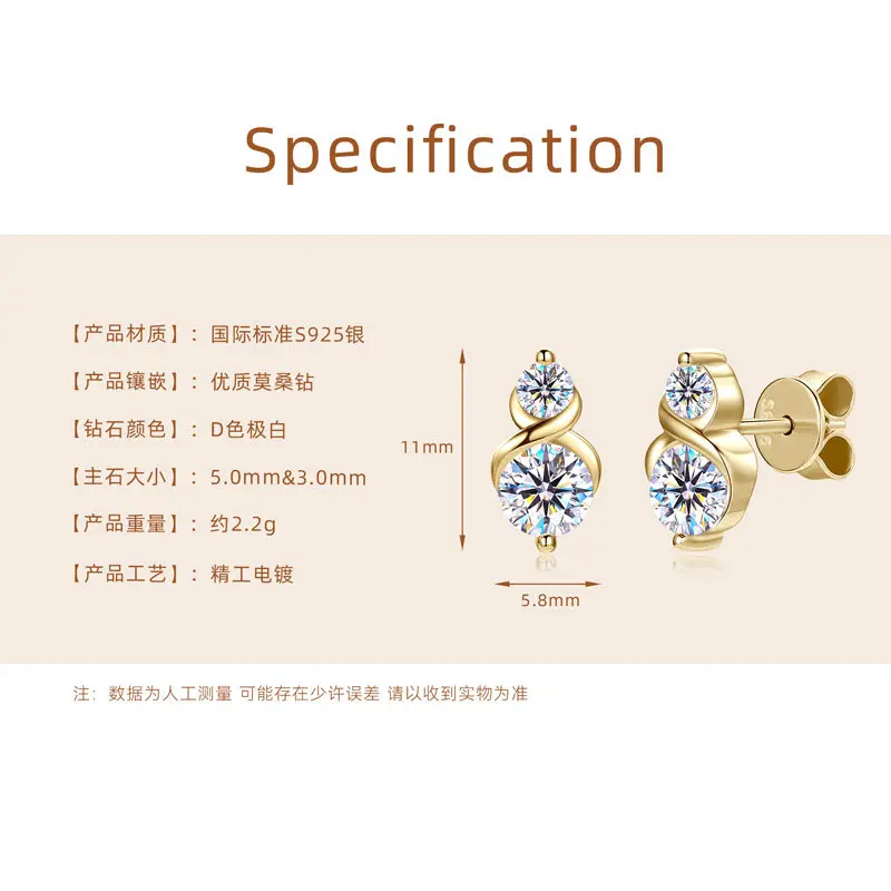 Wireless symbol earrings 【 K Gold 】