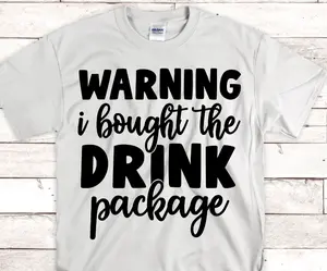 Funny T-Shirt, Warning I Bought The Drink Package, Cruise and Vacation T-shirt, 100% cotton Gildan unisex T-Shirts