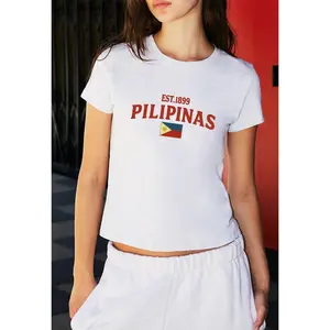 Philippines Filipina Baby Tee Y2K Trendy Streetwear