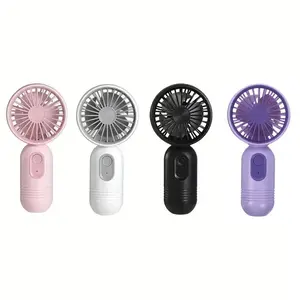 Mini Handheld Turbo Cooling Fan USB Rechargeable 3 Speeds Portable Personal Fan Lightweight Pocket Size for Travel Camping Outdoor Sports Student Carry