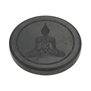 Home Room Decor Pain Relief Karelian Shungite Polished Tile Buddha Tile Birthday Christmas Gifts
