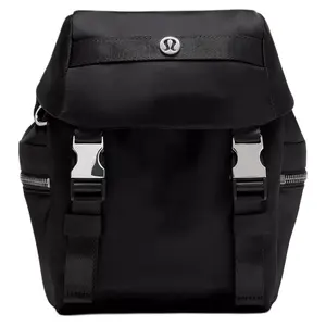 Lululemon Wunderlust 3L Mini Backpack with Metal Hardware and Water-Repellent Finish for Men and Women in Black