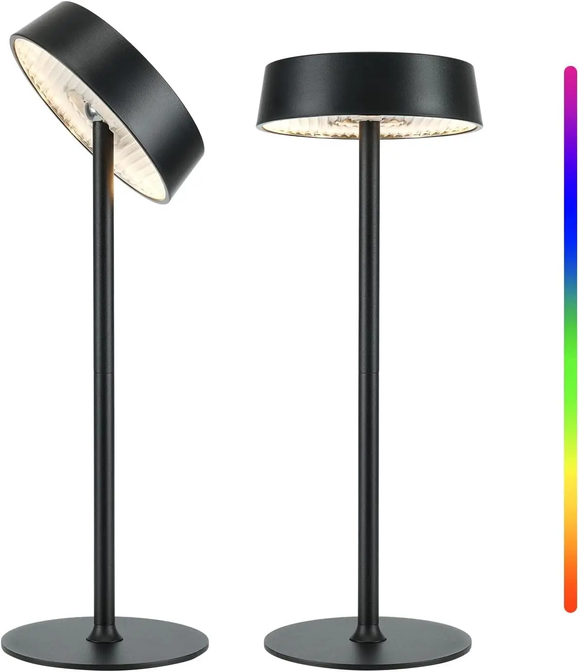 Cordless Lamp, Rechargeable Table Lamp, Battery Operated, RGB Dimmable Touch Control, 3 Color Temperatures, LED Memory Function, Portable Outdoor Waterproof Desk Lamp, Restaurant Dining Patio Kitchen