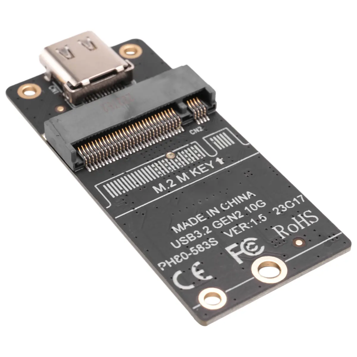 Sleek Plastic NVME Enclosure for Multi-Size 2230-2280 SSDs, USB3.2 Gen2 10Gbps Fast Transfer Speeds, M.2, 1000Mb/S, Jms583, Data Storage Solution, Ssd Enclosure Adapter, Type-C Adapter