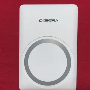 Digiera 5000mAh MagSafe Magnetic Power Bank – Fast Wireless Charging 15W + 20W USB-C – Compatible with iPhone 13/14/15/16, Apple Watch & Apple Earbuds – Portable Charger for Travel, Slim & Lightweight,  Black & White Smartphone Compact Chargeable