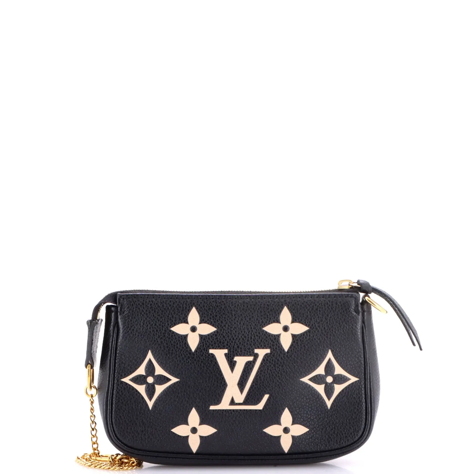 Pre-owned Louis Vuitton Leather Clutches & Wristlets Pochette Accessoires Bicolor Monogram Empreinte Giant Mini by Rebag