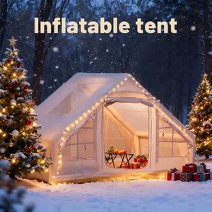 [Fast shipping]PAKICETUS Inflatable Camping Tent for 4-8 People – Quick Setup Blow-Up Tent, 4-Season Versatile, Waterproof Portable Outdoor Tent with Stove Jack Durable Mesh Tarp