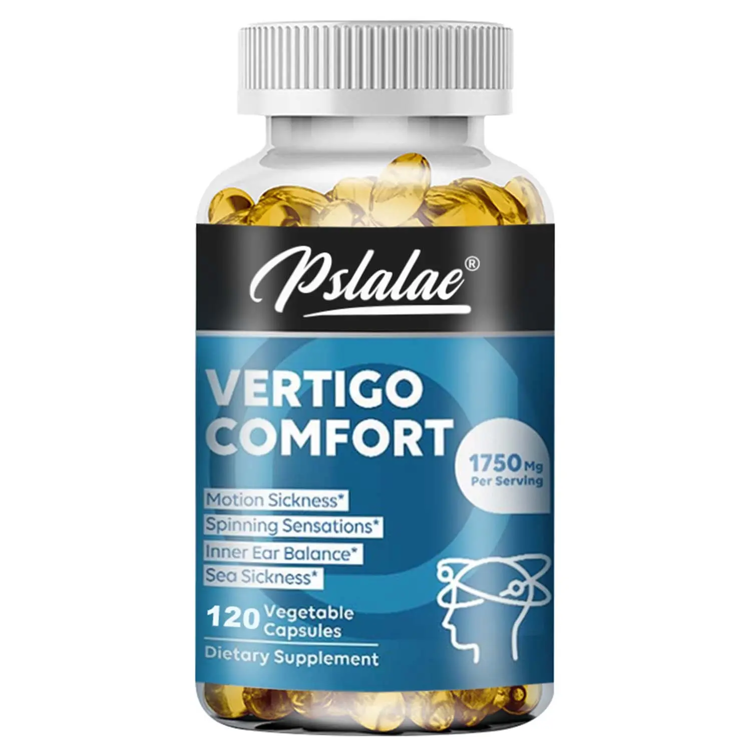 Pslalae Vertigo Comfort Herbal Dietary Supplement Capsules - 1750mg with Astragalus Powder, for Seasickness, Inner Ear Balance Support, 30/60/120 Count (Health & Natural Remedies, Herbal Supplements)