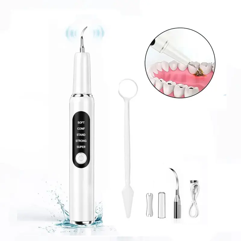 Electric Tartar Remover & Water Flosser Oral Care Kit Set for Daily Plaque Removal & Fighting Bad Breath, Waterproof Dental Cleaner with Adjustable Modes & LED Light for Home & Travel