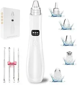 2026 Newest Blackhead Remover Pore Vacuum,5 Suction Power,5 Probes,USB Rechargeable Blackhead Vacuum Kit-Facial Pore Cleaner Electric Acne Extractor Tool for Women and Men