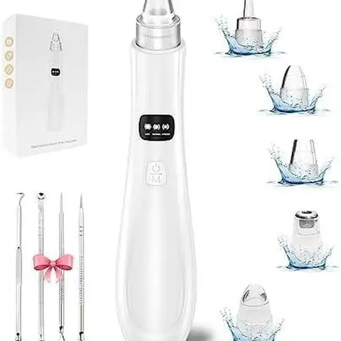 2026 Newest Blackhead Remover Pore Vacuum,5 Suction Power,5 Probes,USB Rechargeable Blackhead Vacuum Kit-Facial Pore Cleaner Electric Acne Extractor Tool for Women and Men