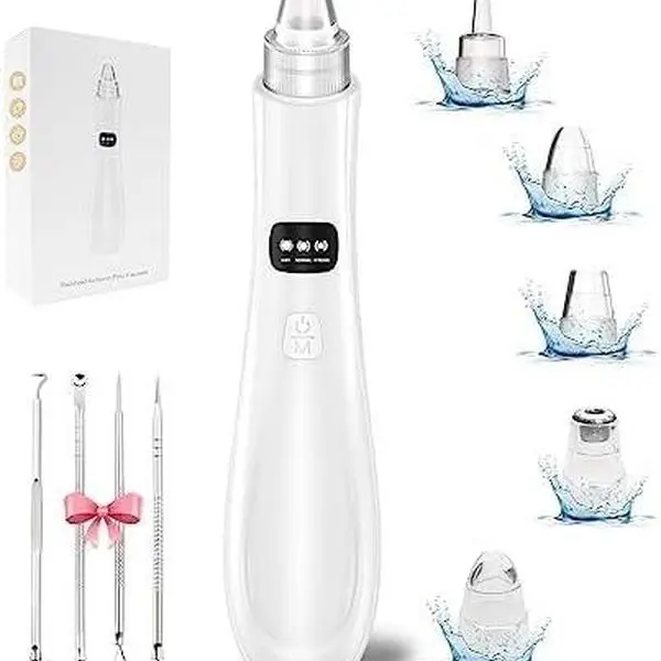 2026 Newest Blackhead Remover Pore Vacuum,5 Suction Power,5 Probes,USB Rechargeable Blackhead Vacuum Kit-Facial Pore Cleaner Electric Acne Extractor Tool for Women and Men